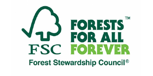 FSC森林認証を受けた 紙資材を使用
